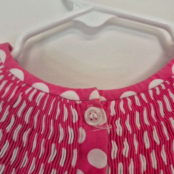 Jetter bugs Pink Polka Dot Girls Dress With Whale Embroidery & Ruffle Sleeves - Picture 4 of 8